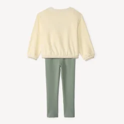 Ensemble jogging à patchs bouclettes pour fille