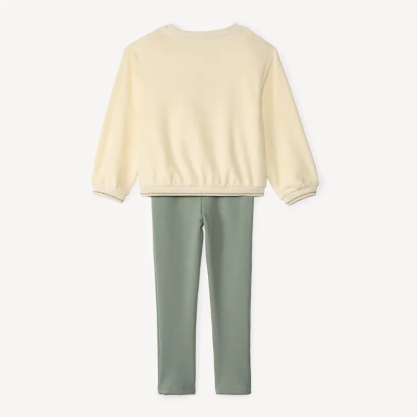 Ensemble jogging à patchs bouclettes pour fille