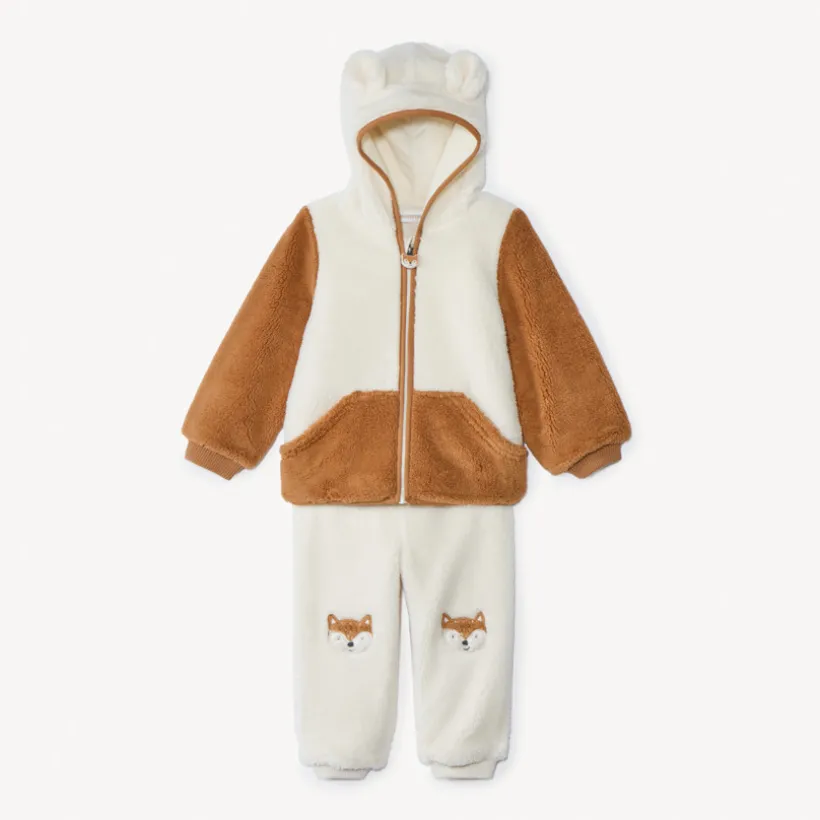 Ensemble jogging sherpa avec gilet pour bébé garçon