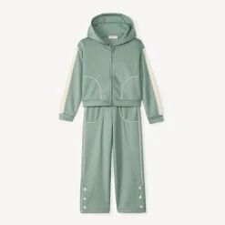 Ensemble jogging uni avec capuche pour fille