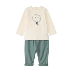 Ensemble long 2 pièces motif arbre pour bébé garçon