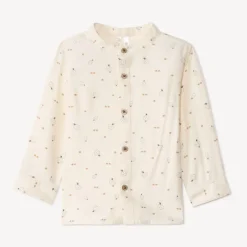 Ensemble long salopette + chemise imprimée pour bébé garçon