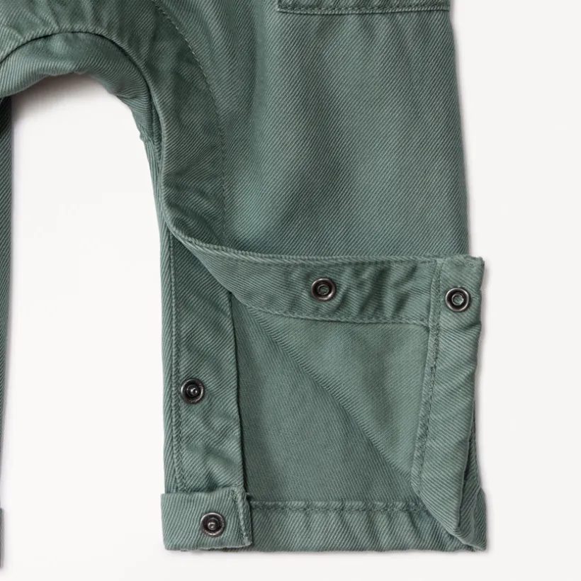 Ensemble long salopette + chemise imprimée pour bébé garçon