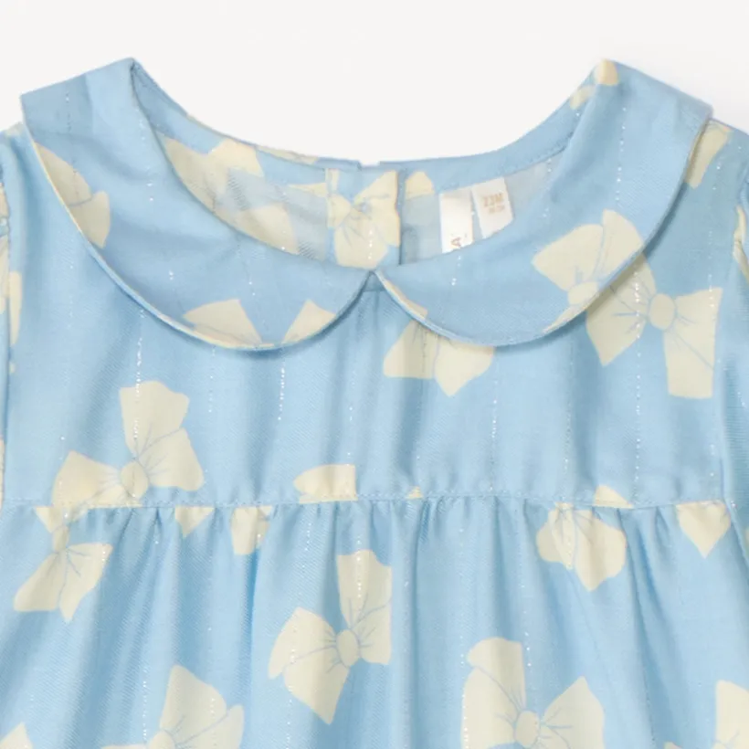 Ensemble long tunique + caleçon motif nœuds pour bébé fille