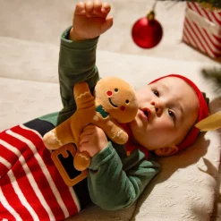 Ensemble ludique dors-bien lutin de Noël + bonnet en velours pour bébé