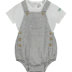Ensemble 2 pièces avec barboteuse rayée pour bébé garçon