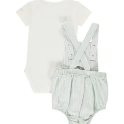 Ensemble 2 pièces avec barboteuse rayée pour bébé garçon