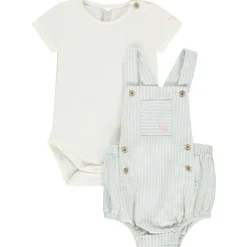 Ensemble 2 pièces avec barboteuse rayée pour bébé garçon