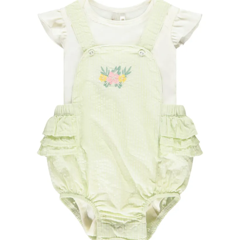 Ensemble 2 pièces avec barboteuse rayée pour bébé fille