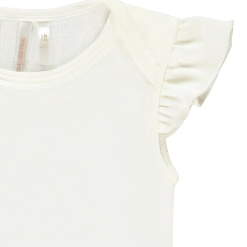 Ensemble 2 pièces avec barboteuse rayée pour bébé fille