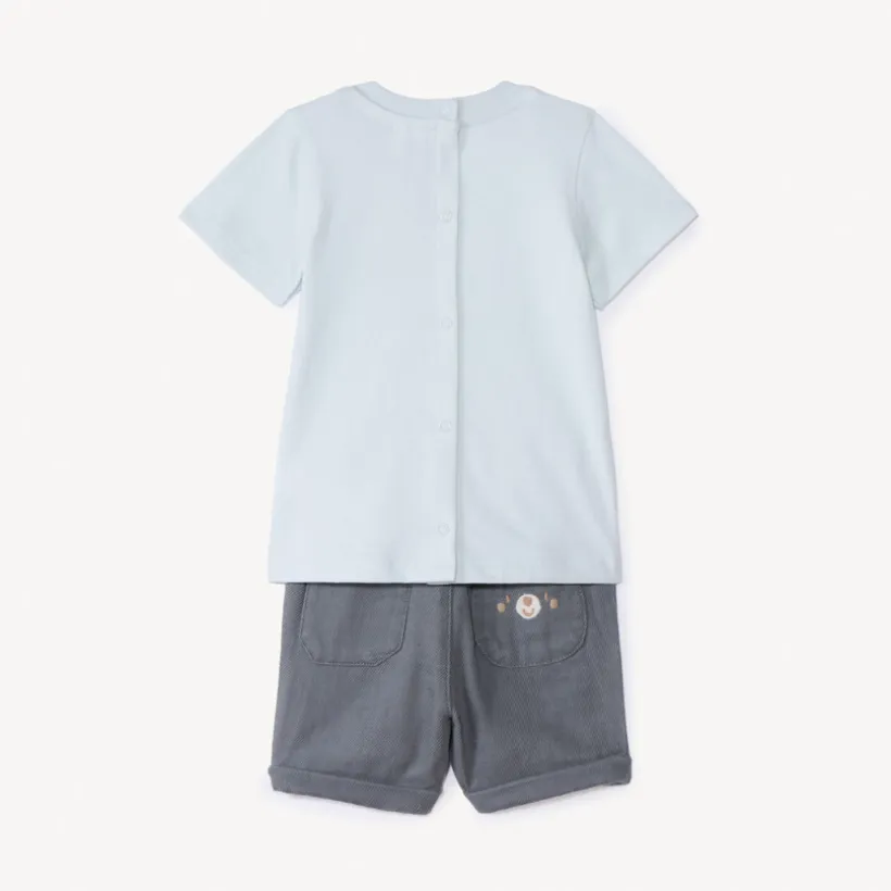 Ensemble 2 pièces avec bermuda pour bébé garçon