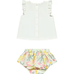 Ensemble 2 pièces avec bloomer effet 2 en 1 pour bébé fille