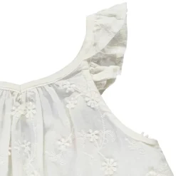 Ensemble 2 pièces avec broderie anglaise pour fille