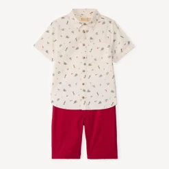 Ensemble 2 pièces avec chemise imprimée Noël pour garçon