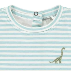 Ensemble 2 pièces avec salopette et t-shirt rayé pour bébé garçon