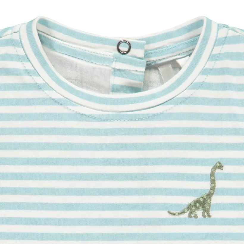 Ensemble 2 pièces avec salopette et t-shirt rayé pour bébé garçon