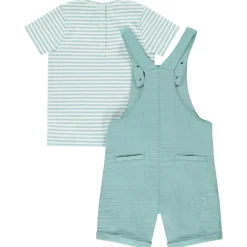 Ensemble 2 pièces avec salopette et t-shirt rayé pour bébé garçon