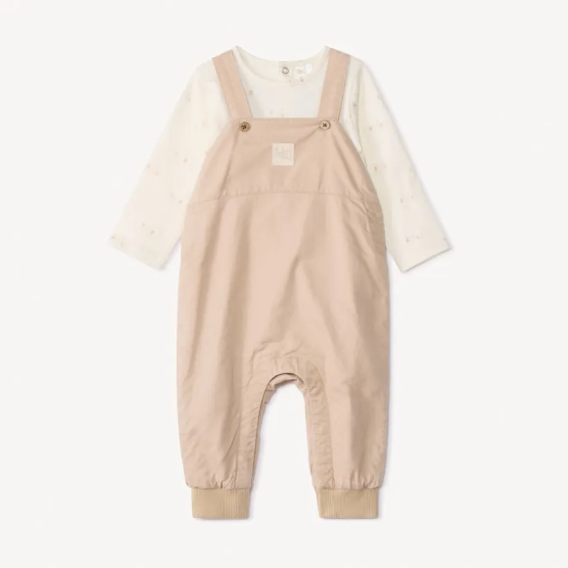 Ensemble 2 pièces avec salopette pour bébé garçon