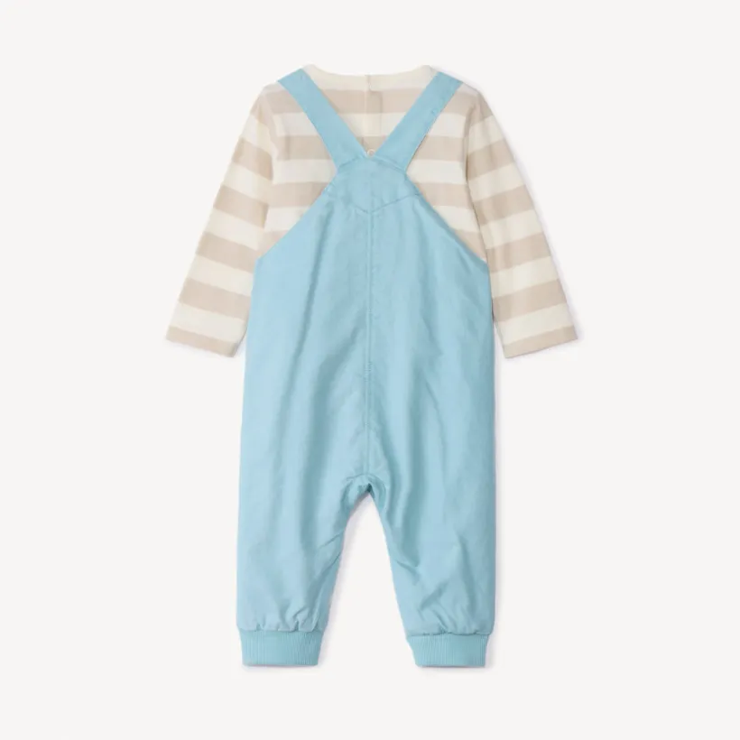 Ensemble 2 pièces avec salopette pour bébé garçon