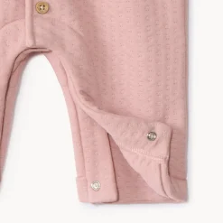 Ensemble 2 pièces avec salopette pointelle pour bébé fille
