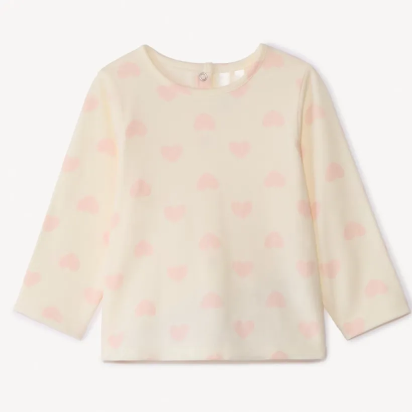 Ensemble 2 pièces avec salopette brodée pour bébé fille