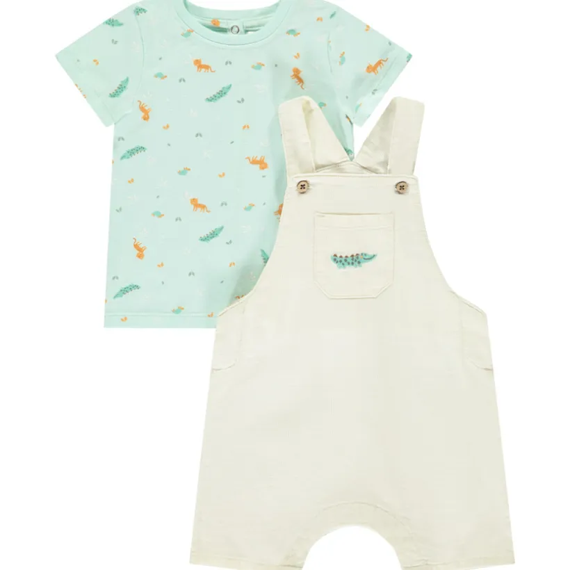 Ensemble 2 pièces avec t-shirt imprimé animaux pour bébé garçon