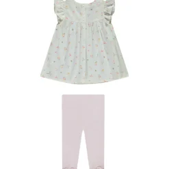 Ensemble 2 pièces avec tunique imprimé fleurs pour bébé fille