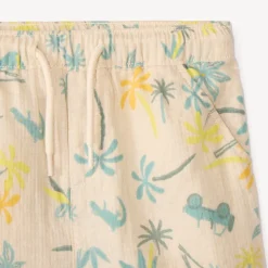 Ensemble 2 pièces chemise manches courtes + bermuda à motifs tropicaux pour bébé garçon