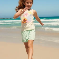 Ensemble 2 pièces débardeur + jupe-short print fleuri pour fille