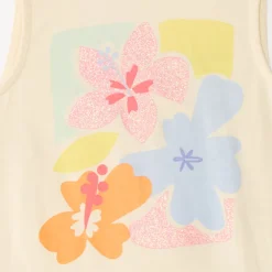 Ensemble 2 pièces débardeur + jupe-short print fleuri pour fille