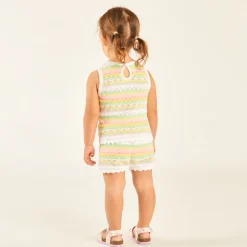 Ensemble 2 pièces débardeur + short en maille tricotée fantaisie pour bébé fille