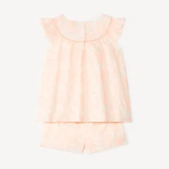 Ensemble 2 pièces débardeur + short en broderie anglaise pour bébé fille