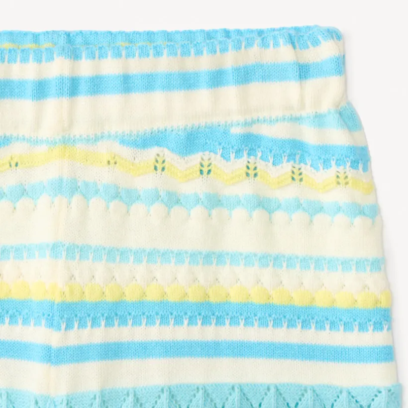 Ensemble 2 pièces débardeur + short en maille tricotée fantaisie pour bébé fille