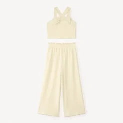 Ensemble 2 pièces en maille effet froissé pour fille