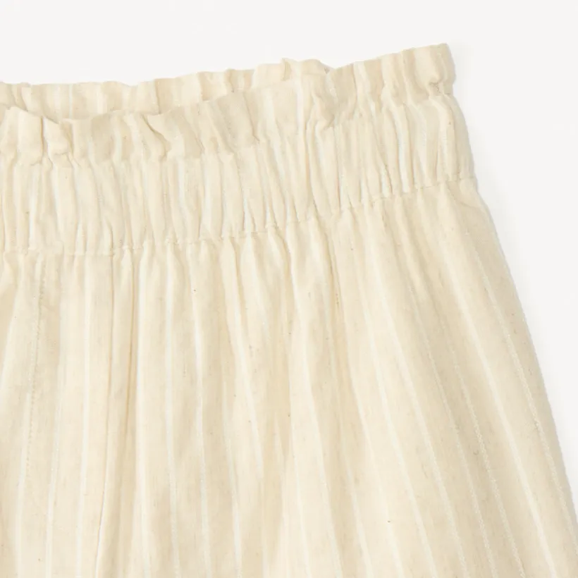 Ensemble 2 pièces en toile tunique + short à rayures pour fille