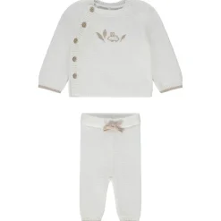 Ensemble 2 pièces en tricot point mousse pour bébé
