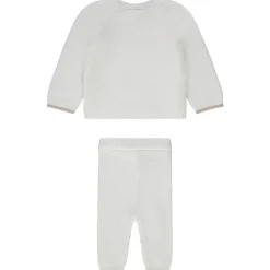 Ensemble 2 pièces en tricot point mousse pour bébé