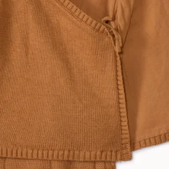 Ensemble 2 pièces en tricot torsadé uni pour bébé