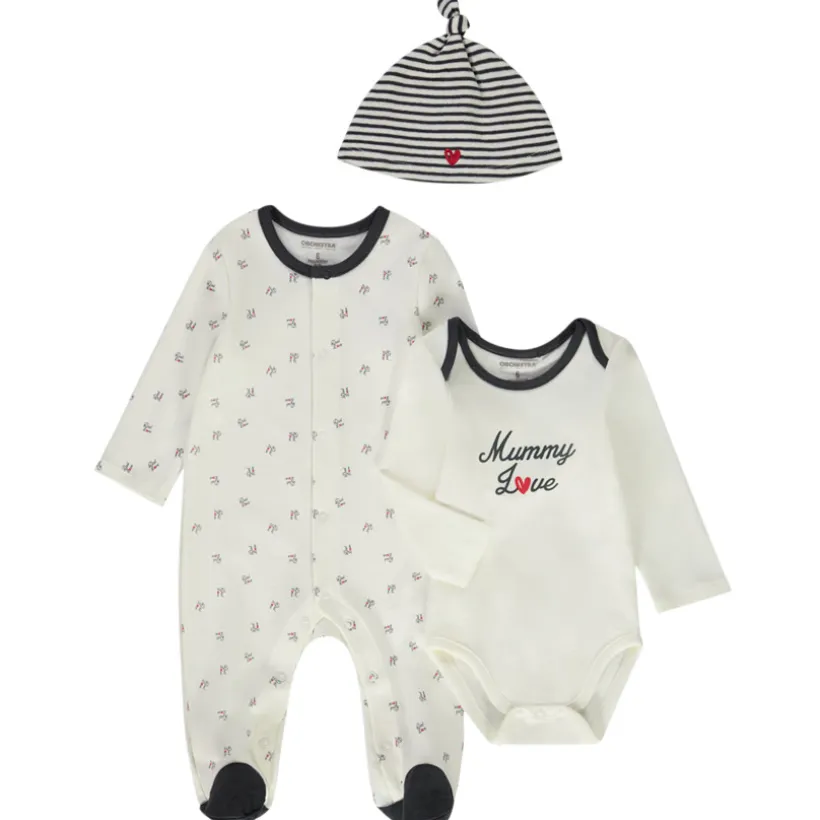 Ensemble 3 pièces imprimé fantaisie pour bébé