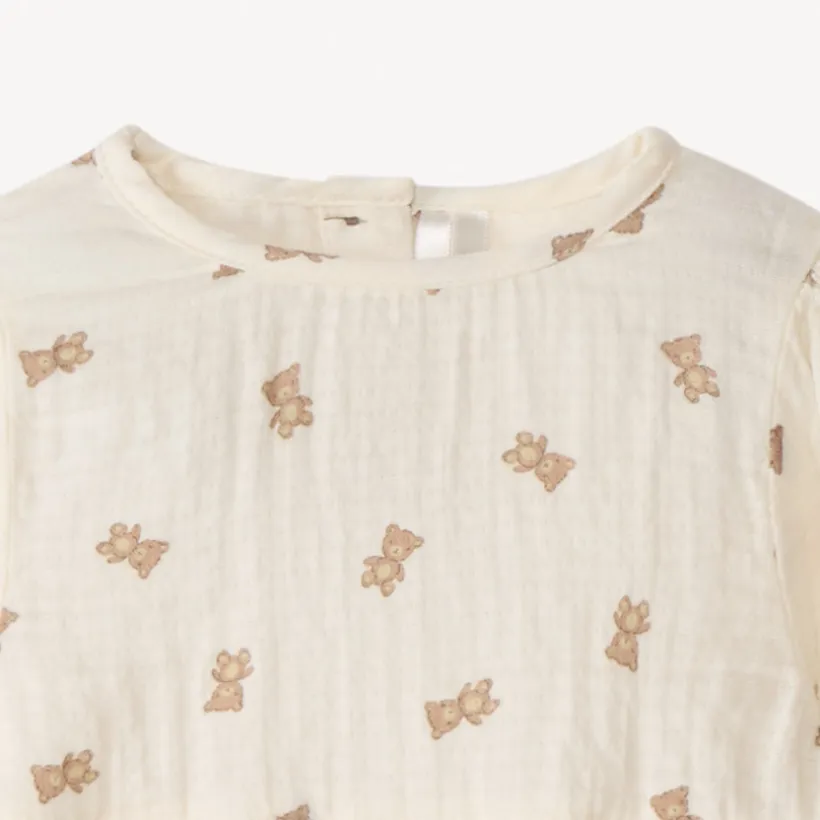 Ensemble 2 pièces motif oursons pour bébé fille