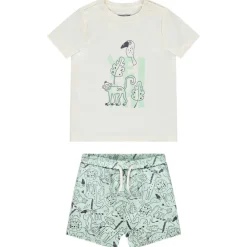 Ensemble 2 pièces motifs animaux de la savane pour bébé garçon