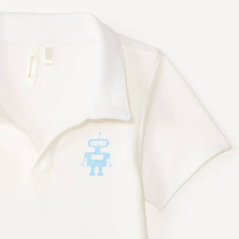 Ensemble 2 pièces polo et pantalon à rayures pour bébé garçon
