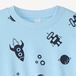 Ensemble 2 pièces pull + jogging imprimé robot pour bébé garçon