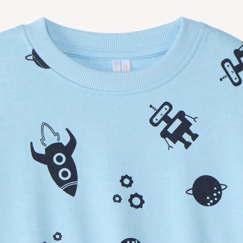 Ensemble 2 pièces pull + jogging imprimé robot pour bébé garçon