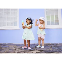 Ensemble 3 pièces robe + bloomer + bandeau à pois pour bébé fille