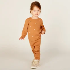 Ensemble 2 pièces total look en tricot pour bébé fille