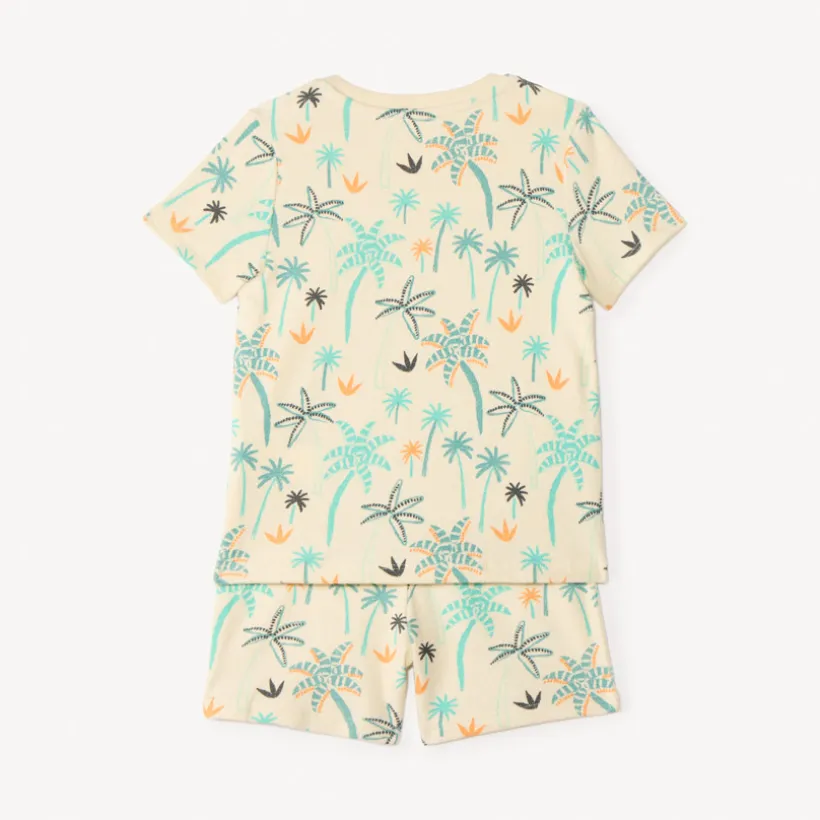 Ensemble 2 pièces t-shirt + bermuda en éponge imprimé fantaisie pour bébé garçon