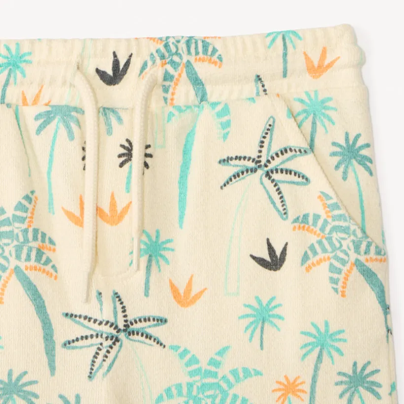 Ensemble 2 pièces t-shirt + bermuda en éponge imprimé fantaisie pour bébé garçon