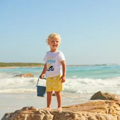 Ensemble 2 pièces t-shirt manches courtes + short imprimé surf pour bébé garçon