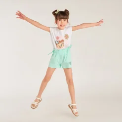 Ensemble 2 pièces t-shirt + short Bilie Boo pour fille